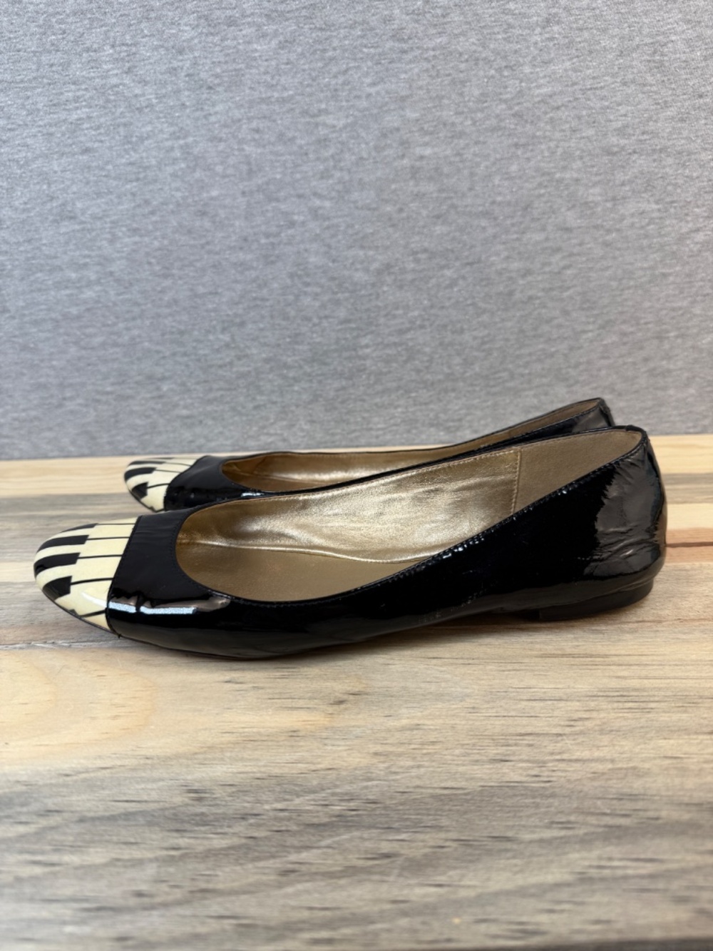 Kate Spade JAZZ PIANO FLATS Size 8.5 M Beautiful Fun Music Teacher Funky - Picture 8 of 15